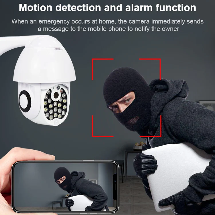 QX17 2 Million Pixels WiFi High-definition Surveillance Camera Outdoor Dome Camera, Support Night Vision & Two-way Voice & Motion Detection(UK Plug) - Image 6