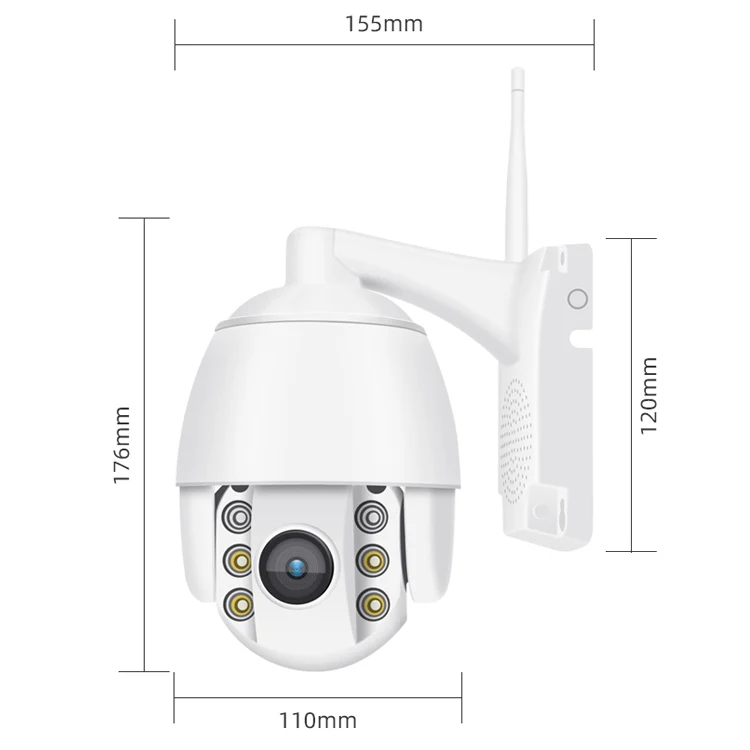 QX2 1080P HD 360 Degrees Panoramic WiFi Day and Night Full-color IP66 Waterproof Smart Camera, Support Motion Detection / Two-way Voice / TF Card, US Plug - Image 2