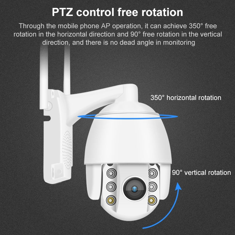 QX2 4G (US Version) 1080P HD 360 Degrees Panoramic Day and Night Full-color IP66 Waterproof Smart Camera, Support Motion Detection / Two-way Voice / TF Card, UK Plug - Image 8