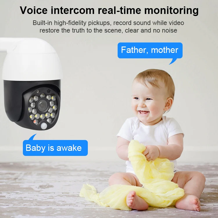 QX27 1080P WiFi High-definition Surveillance Camera Outdoor Dome Camera, Support Night Vision & Two-way Voice & Motion Detection(US Plug) - Image 8