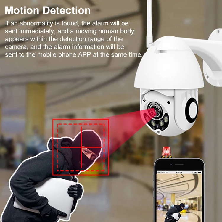 QX3 1080P HD Full-color Night Vision IP65 Waterproof WiFi Smart Camera, Support Motion Detection / TF Card, EU Plug - Image 5