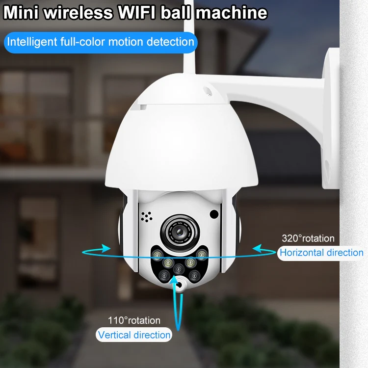 QX3 1080P HD Full-color Night Vision IP65 Waterproof WiFi Smart Camera, Support Motion Detection / TF Card, US Plug - Image 3
