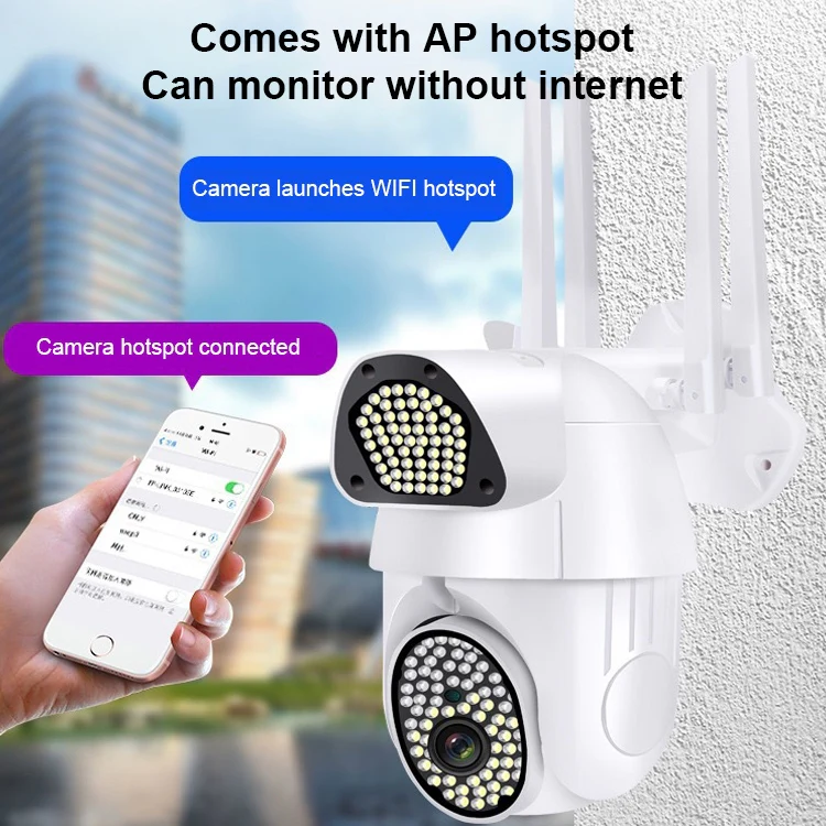 QX37 1080P WiFi High-definition Surveillance Camera Outdoor Dome Camera, Support Night Vision & Two-way Voice & Motion Detection(AU Plug) - Image 3