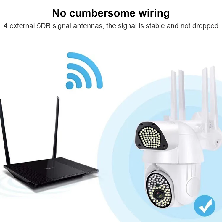 QX37 1080P WiFi High-definition Surveillance Camera Outdoor Dome Camera, Support Night Vision & Two-way Voice & Motion Detection(UK Plug) - Image 5