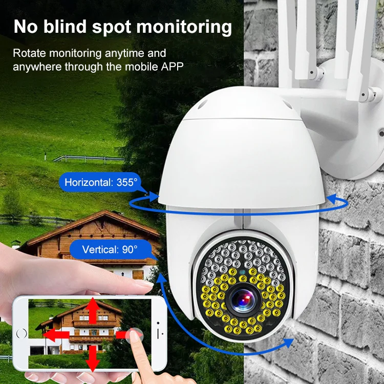 QX38 1080P WiFi High-definition Surveillance Camera Outdoor Dome Camera, Support Night Vision & Two-way Voice & Motion Detection(EU Plug) - Image 4