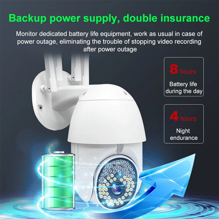 QX38 1080P WiFi High-definition Surveillance Camera Outdoor Dome Camera, Support Night Vision & Two-way Voice & Motion Detection(US Plug) - Image 3