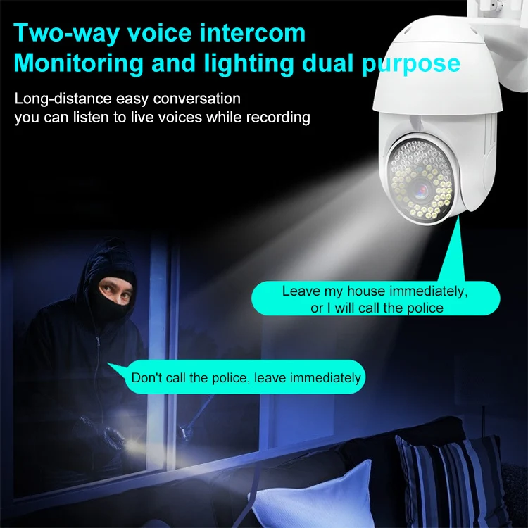 QX38 1080P WiFi High-definition Surveillance Camera Outdoor Dome Camera, Support Night Vision & Two-way Voice & Motion Detection(US Plug) - Image 5