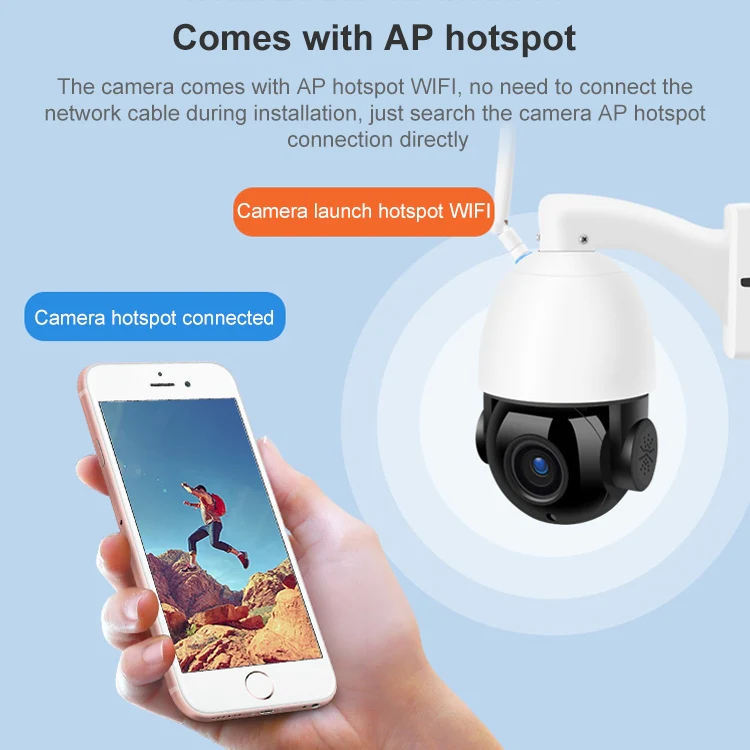 QX5 2.0 Million Pixels 1080P HD 20X Zoom Wireless WiFi Dome Smart Camera, Support Infrared Night Vision / Motion Detection / Voice Intercom / TF Card, UK Plug - Image 9