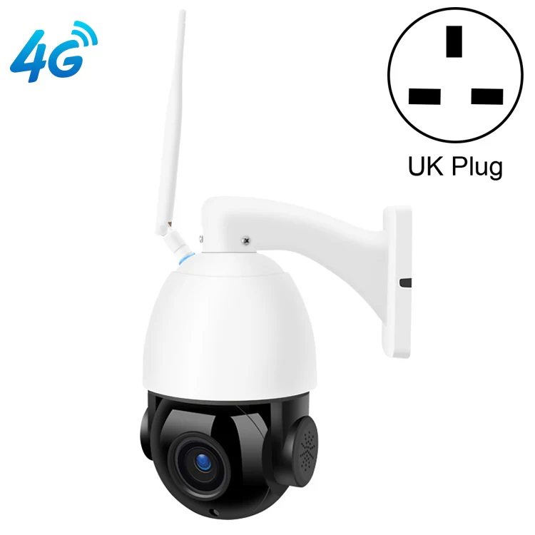 QX5 4G (US Version) 2.0 Million Pixels 1080P HD 20X Zoom Dome Smart Camera, Support Infrared Night Vision / Motion Detection / Voice Intercom / TF Card, UK Plug