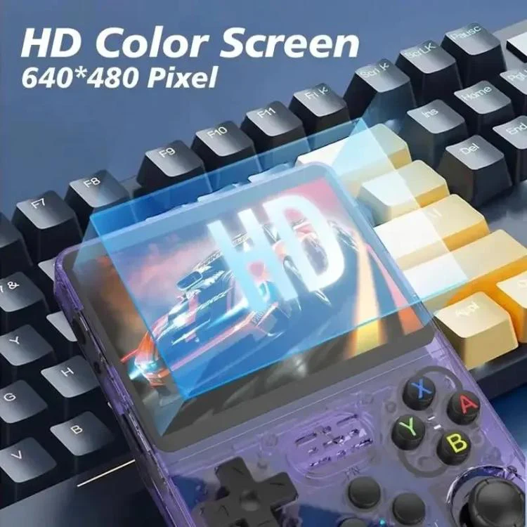 R36 HD 3.5-inch IPS HD Handheld Retro Game Console Supports 20+ Emulators, External TF card:16G(Black) - Image 3