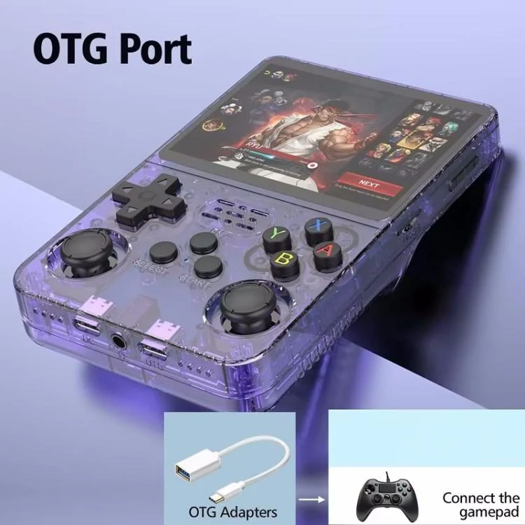 R36 HD 3.5-inch IPS HD Handheld Retro Game Console Supports 20+ Emulators, External TF card:16G(Black) - Image 5