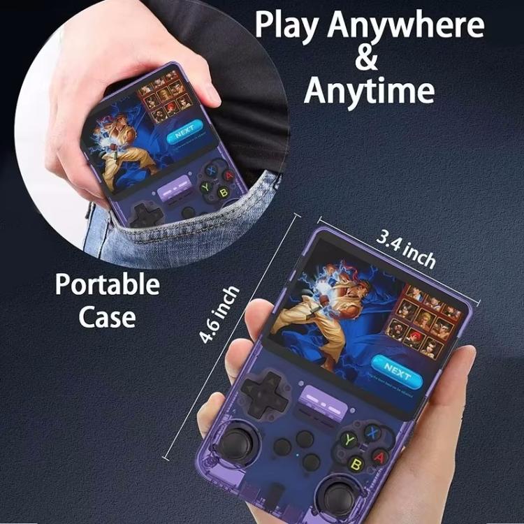 R36 HD 3.5-inch IPS HD Handheld Retro Game Console Supports 20+ Emulators, External TF card:16G(Purple) - Image 7