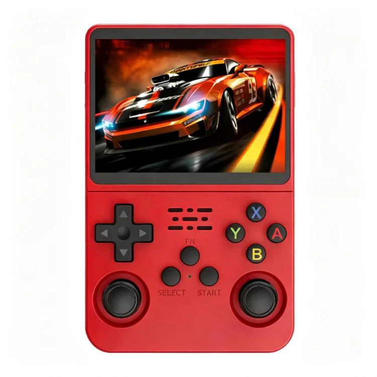R36 HD 3.5-inch IPS HD Handheld Retro Game Console Supports 20+ Emulators, External TF card:16G(Red)