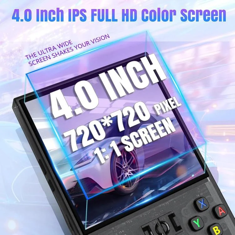 R36 MAX 4-inch IPS HD Handheld Retro Game Console Built-in 18,000+ Games, External TF card:64G(Red) - Image 4