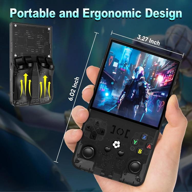 R36 MAX 4-inch IPS HD Handheld Retro Game Console Built-in 18,000+ Games, External TF card:64G(Red) - Image 7