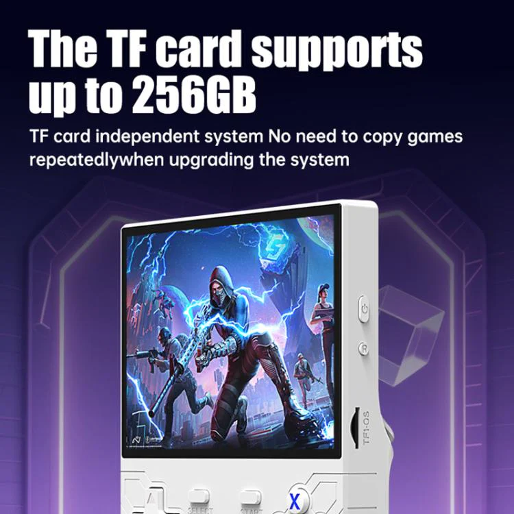 R36 Ultra X 4.5-inch IPS HD Handheld Retro Game Console Built-in 18,000+ Games, External TF card:32G(Black) - Image 14