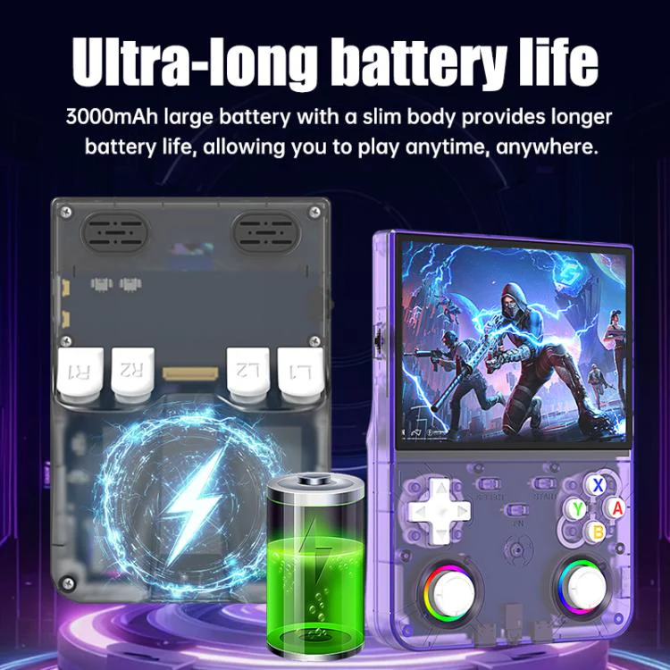 R36 Ultra X 4.5-inch IPS HD Handheld Retro Game Console Built-in 18,000+ Games, External TF card:32G(Black) - Image 15