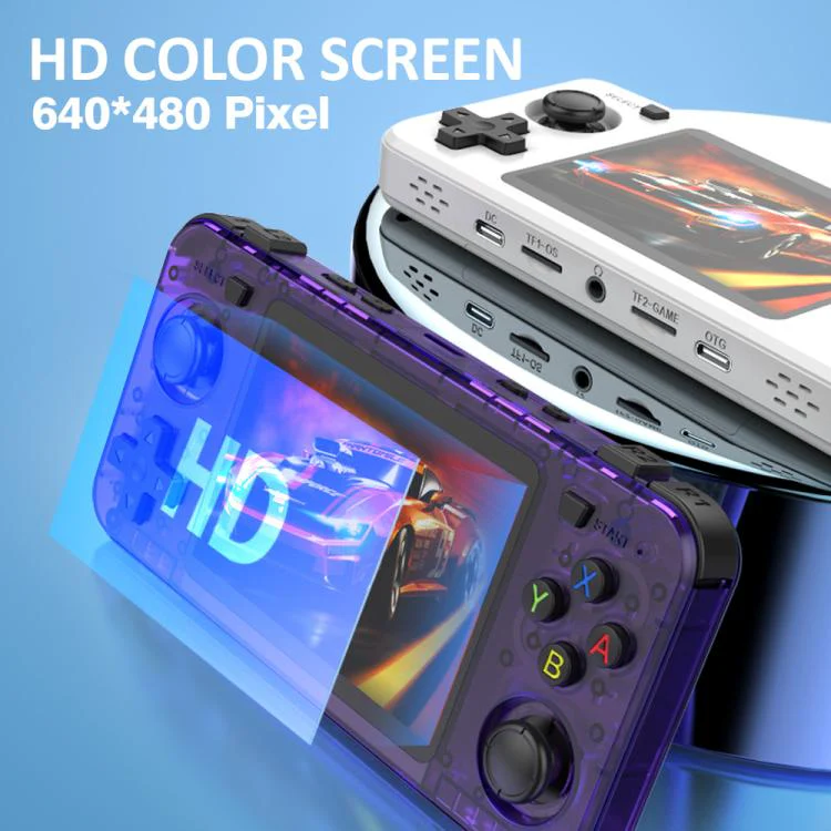 R36H 3.5 inch IPS Screen Open Source Handheld Game Console Portable Retro Pocket Console, Color: 128G White - Image 5