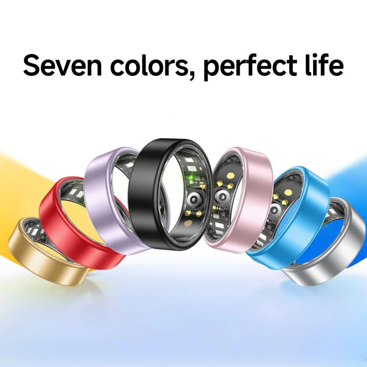 R88 Smart Ring Fitness Tracker, Supports Health Monitoring / Camera Control, Ring Size:Size 12(Blue) - Image 2