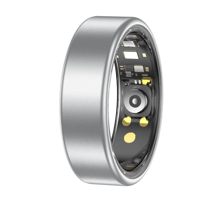 R88 Smart Ring Fitness Tracker, Supports Health Monitoring / Camera Control, Ring Size:Size 12(Silver)