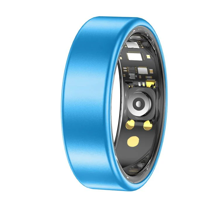 R88 Smart Ring Fitness Tracker, Supports Health Monitoring / Camera Control, Ring Size:Size 13(Blue)