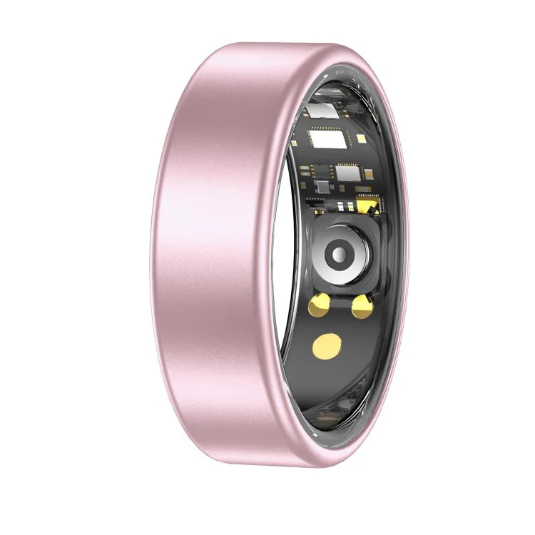 R88 Smart Ring Fitness Tracker, Supports Health Monitoring / Camera Control, Ring Size:Size 7(Pink)