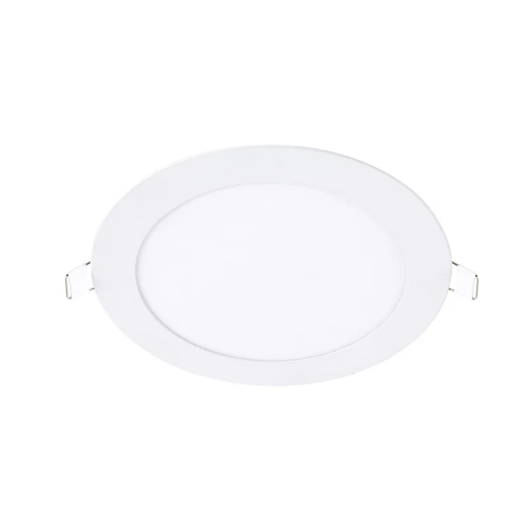 Recessed Concealed Ceiling Downlight Household Wide Voltage Thin Tube Panel Light, Model: 15W Round Opening 175mm(6000K White Light)