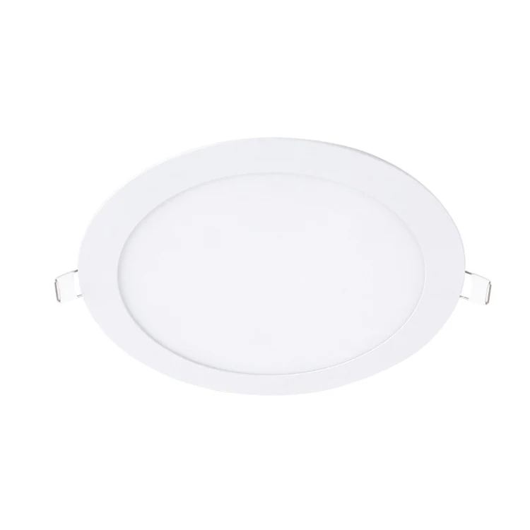 Recessed Concealed Ceiling Downlight Household Wide Voltage Thin Tube Panel Light, Model: 18W Round Opening 205mm(3000K Warm Light)