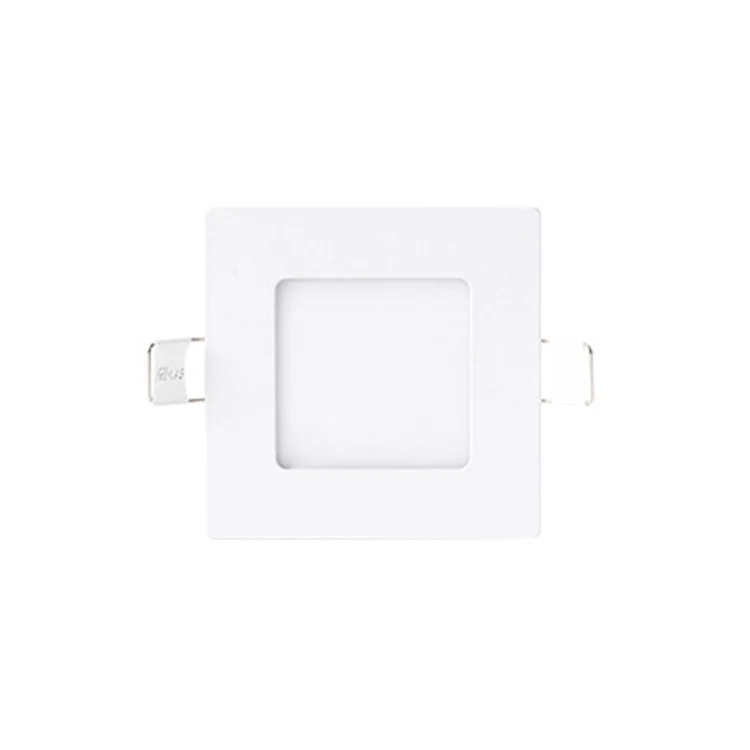 Recessed Concealed Ceiling Downlight Household Wide Voltage Thin Tube Panel Light, Model: 3W Square Opening 75mm(3000K Warm Light)