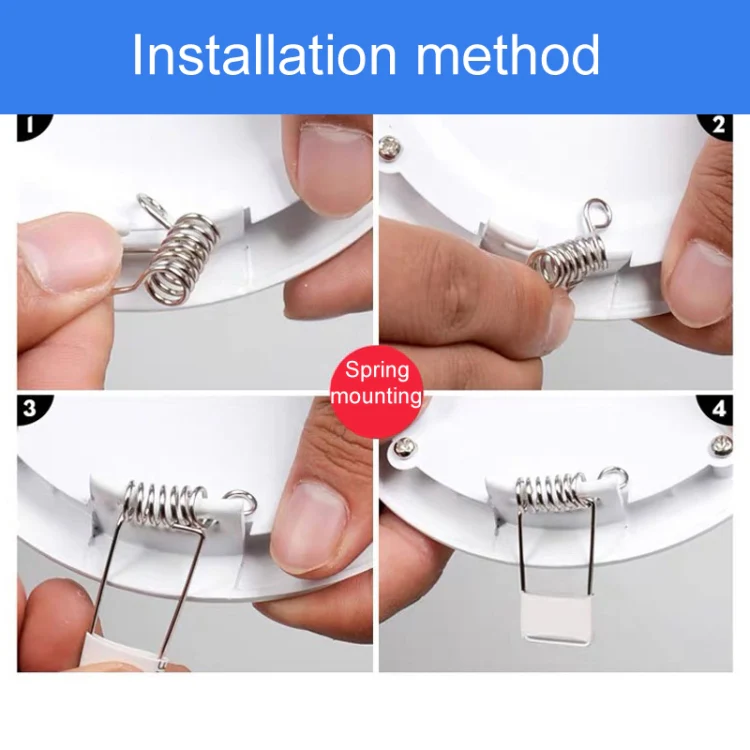 Recessed Concealed Ceiling Downlight Household Wide Voltage Thin Tube Panel Light, Model: 3W Square Opening 75mm(3000K Warm Light) - Image 10