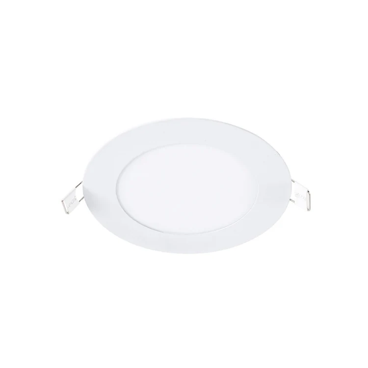 Recessed Concealed Ceiling Downlight Household Wide Voltage Thin Tube Panel Light, Model: 6W Round Opening 105mm(6000K White Light)