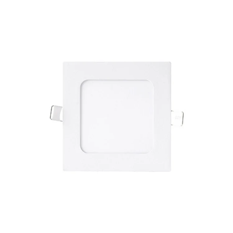 Recessed Concealed Ceiling Downlight Household Wide Voltage Thin Tube Panel Light, Model: 6W Square Opening 105mm(3000K Warm Light)