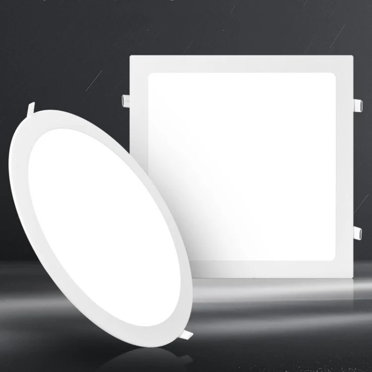 Recessed Concealed Ceiling Downlight Household Wide Voltage Thin Tube Panel Light, Model: 9W Round Opening 130mm(3000K Warm Light) - Image 2