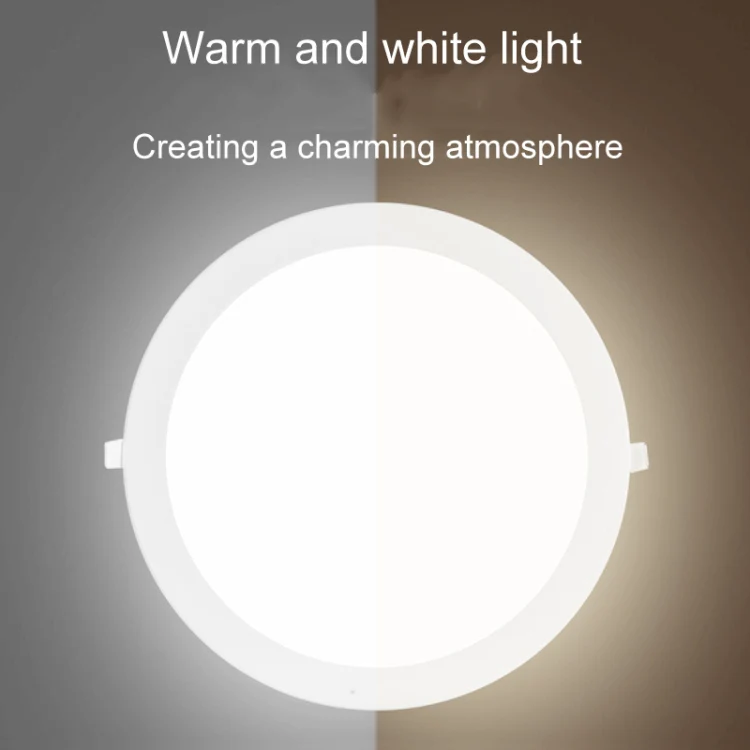 Recessed Concealed Ceiling Downlight Household Wide Voltage Thin Tube Panel Light, Model: 9W Round Opening 130mm(3000K Warm Light) - Image 6