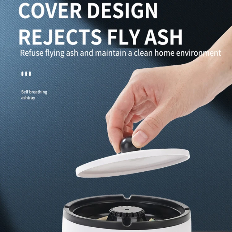 Rechargeable Ashtray Air Purifier Car Smoking Tank To Remove Smoke Odor(Gray) - Image 12