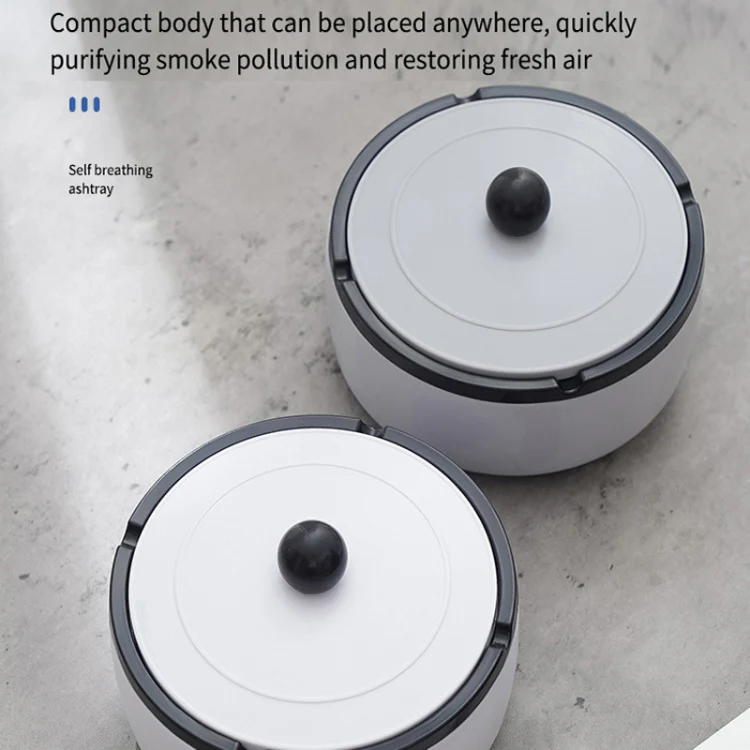 Rechargeable Ashtray Air Purifier Car Smoking Tank To Remove Smoke Odor(Gray) - Image 14