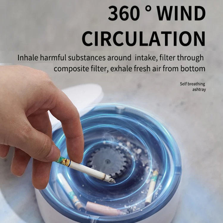 Rechargeable Ashtray Air Purifier Car Smoking Tank To Remove Smoke Odor(White) - Image 5