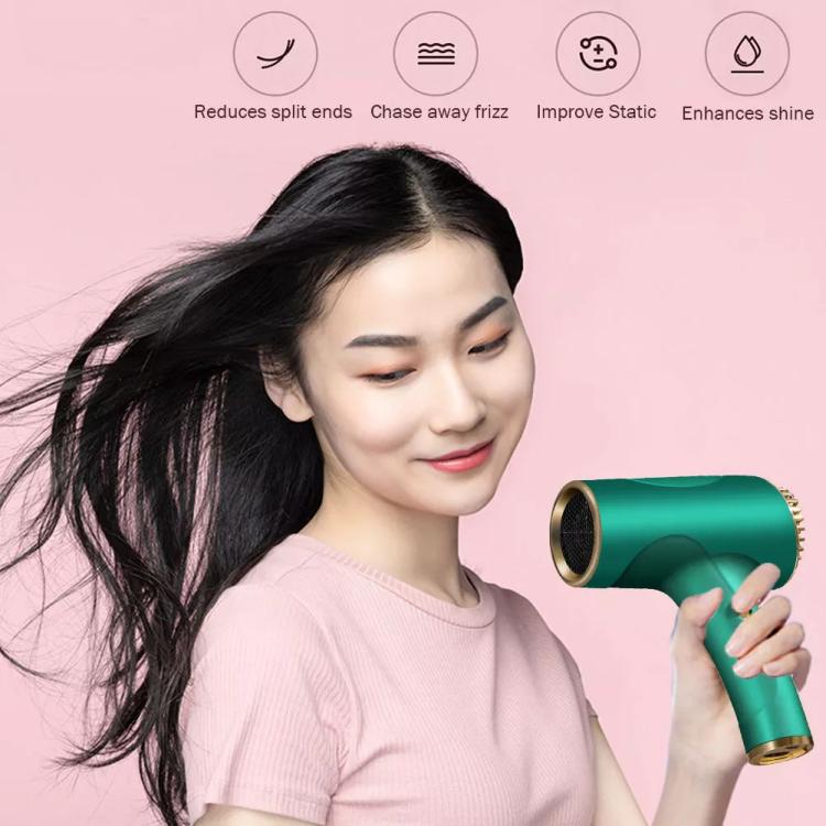 Rechargeable Wireless Hair Dryer Negative Ion Hot and Cold Wind Versatile Hairdressing Tools EU Plug(White) - Image 7
