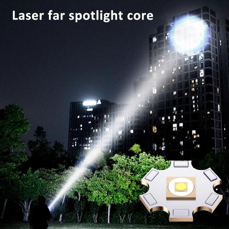 Rechargeable Zoomable High-Power Flashlight Handheld Aluminum Alloy Strong Light Torch(Gray) - Image 5