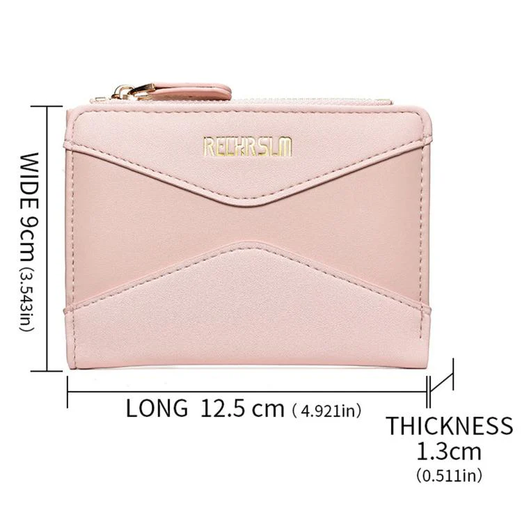 RECHRSLM 6614-2 Color Block Short Women Wallet Simple 2-Fold Student Card Holder(Green) - Image 6
