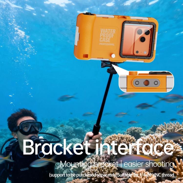 RedPepper Gen 2 Underwater Housing Plus 15m Diving Waterproof Cover, Suitable For 6.1-6.9 inch(Orange Black) - Image 10