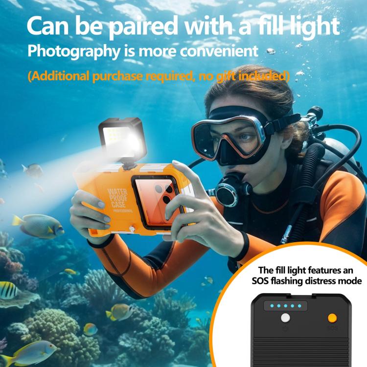 RedPepper Gen 2 Underwater Housing Plus 15m Diving Waterproof Cover, Suitable For 6.1-6.9 inch(Orange Black) - Image 7
