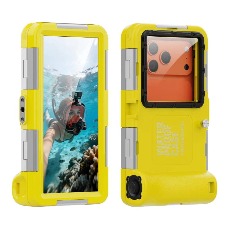 RedPepper Gen 2 Underwater Housing Plus 15m Diving Waterproof Cover, Suitable For 6.1-6.9 inch(Yelllow Black)