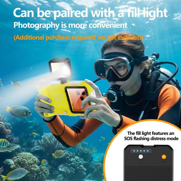 RedPepper Gen 2 Underwater Housing Plus 15m Diving Waterproof Cover, Suitable For 6.1-6.9 inch(Yelllow Black) - Image 7
