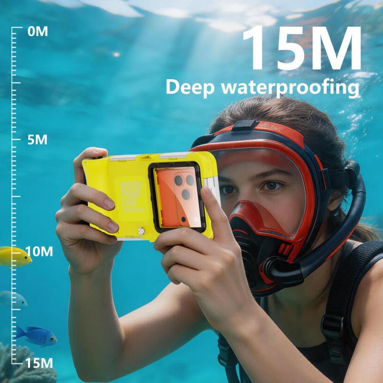 RedPepper Gen 2 Underwater Housing Plus 15m Diving Waterproof Cover, Suitable For 6.1-6.9 inch(Yelllow Black) - Image 8