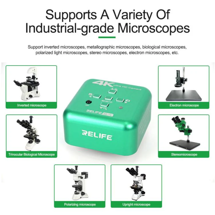 RELIFE M-16 HD 4K 30fps Industrial Grade Electronic Microscope Camera, Plug:US Plug - Image 6