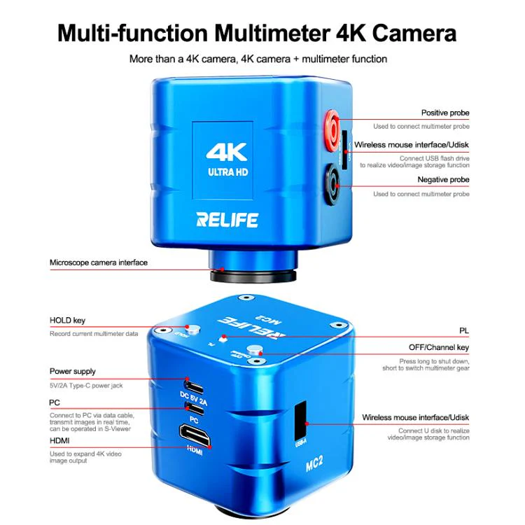 RELIFE MC2 Dual-screen Synchronous Display Multi-function 4K Multimeter Camera - Image 9