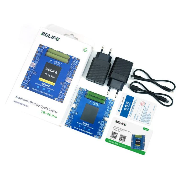 RELIFE TB-06 Pro  For IPhone 11-16 Series Fully Automatic Battery Cycle Tester With Dual-Channel Independent Battery Cycle Charging, EU Plug - Image 9