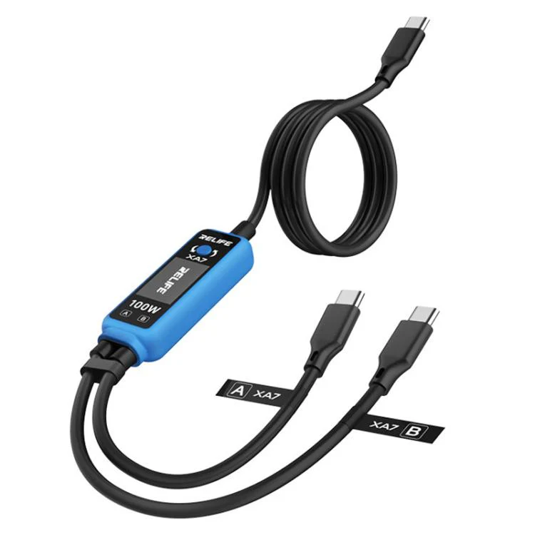 RELIFE XA7 100W Type-C Digital Display 1 to 2 Fast Charging Cable for iPhone / Android - Image 2