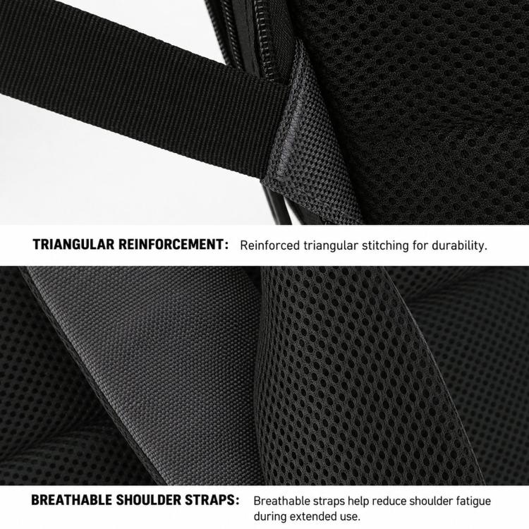 REMOID 15.6 inch Laptop Backpack Business Travel Commuter Pack Waterproof College School Bookbag(Black) - Image 10
